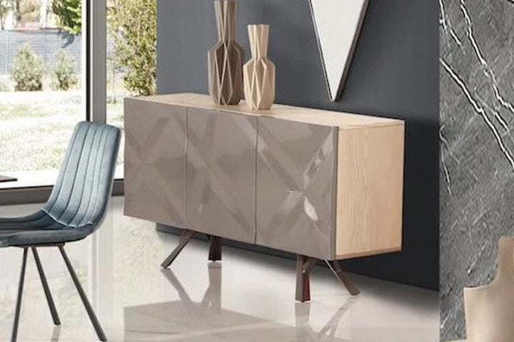 Panther Buffet Sideboard – Storage Cabinet with Metal Legs