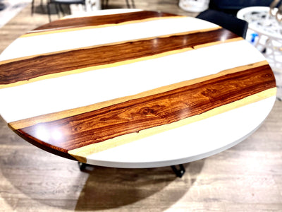 Round Epoxy Resin Table with US Walnut