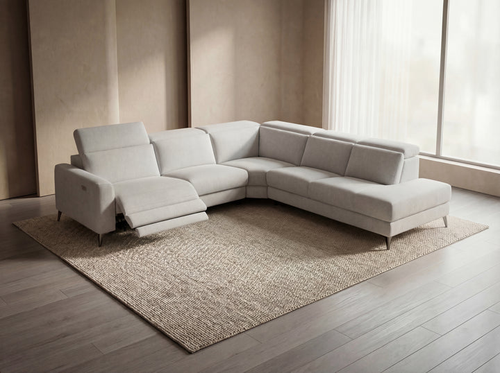 Vegas Fabric Modular Corner Lounge with Electric Recliner