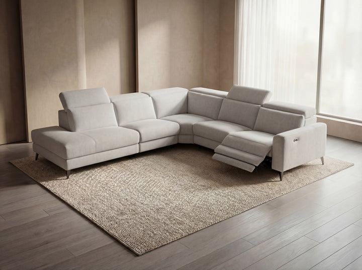 Vegas Fabric Modular Corner Lounge with Electric Recliner