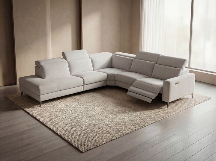Vegas Fabric Modular Corner Lounge with Electric Recliner