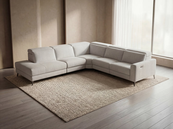 Vegas Fabric Modular Corner Lounge with Electric Recliner