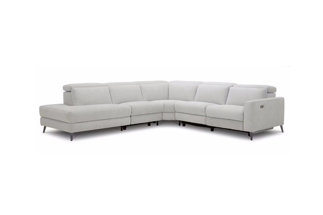 Gray sectional sofa on a white background