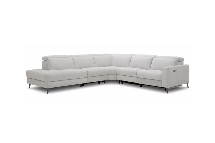 Gray sectional sofa on a white background