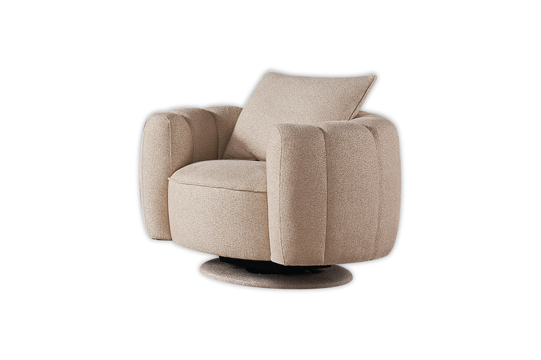 Beige armchair on a white background