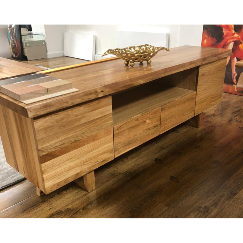 Venice Solid Wood TV Unit Featuring Contemporary Design with Ample Storage Space, Crafted from Solid Wood