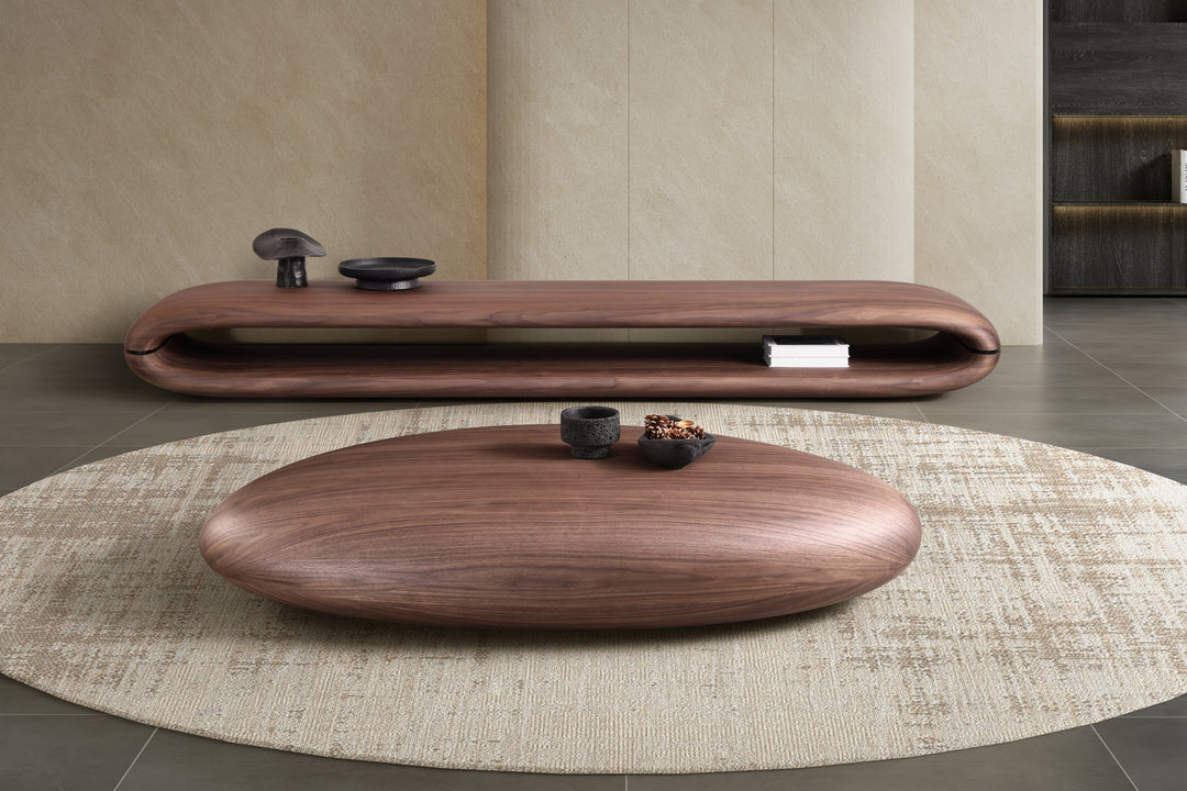 Venus Walnut TV Unit – Modern Lowline TV Cabinet