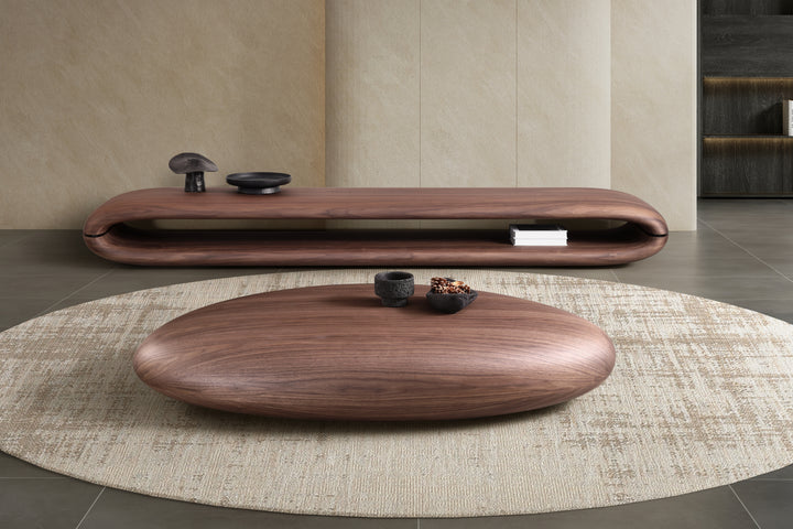 Venus Walnut TV Unit – Modern Lowline TV Cabinet