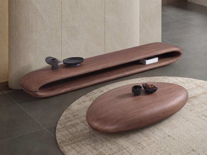 Venus Walnut TV Unit – Modern Lowline TV Cabinet