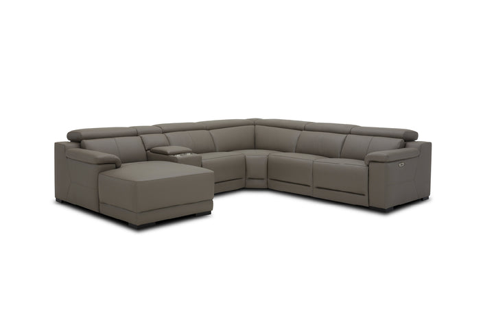 Gray sectional sofa on a white background