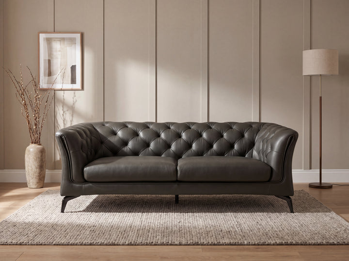 Winston Chesterfield Leather Sofa - Premium Leather Lounge