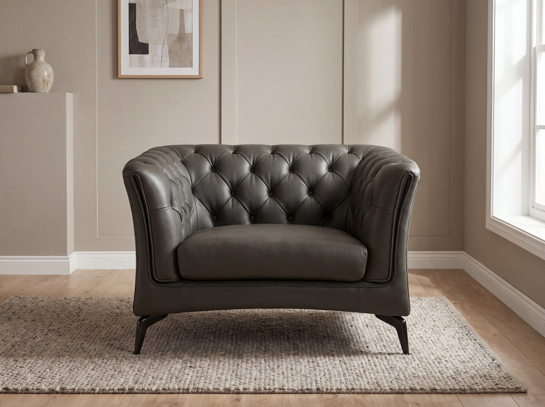 Winston Chesterfield Leather Sofa - Premium Leather Lounge