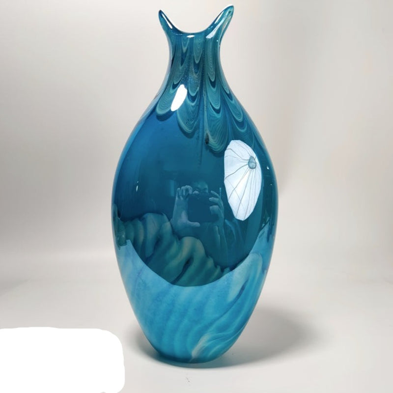 Drop Teal Murano style Glass