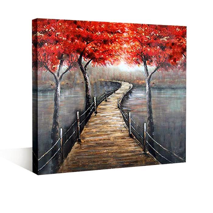 foggy-road-red-leaves-canvas-painting-5