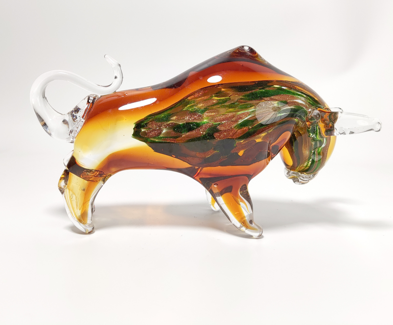 Bull Murano style Glass