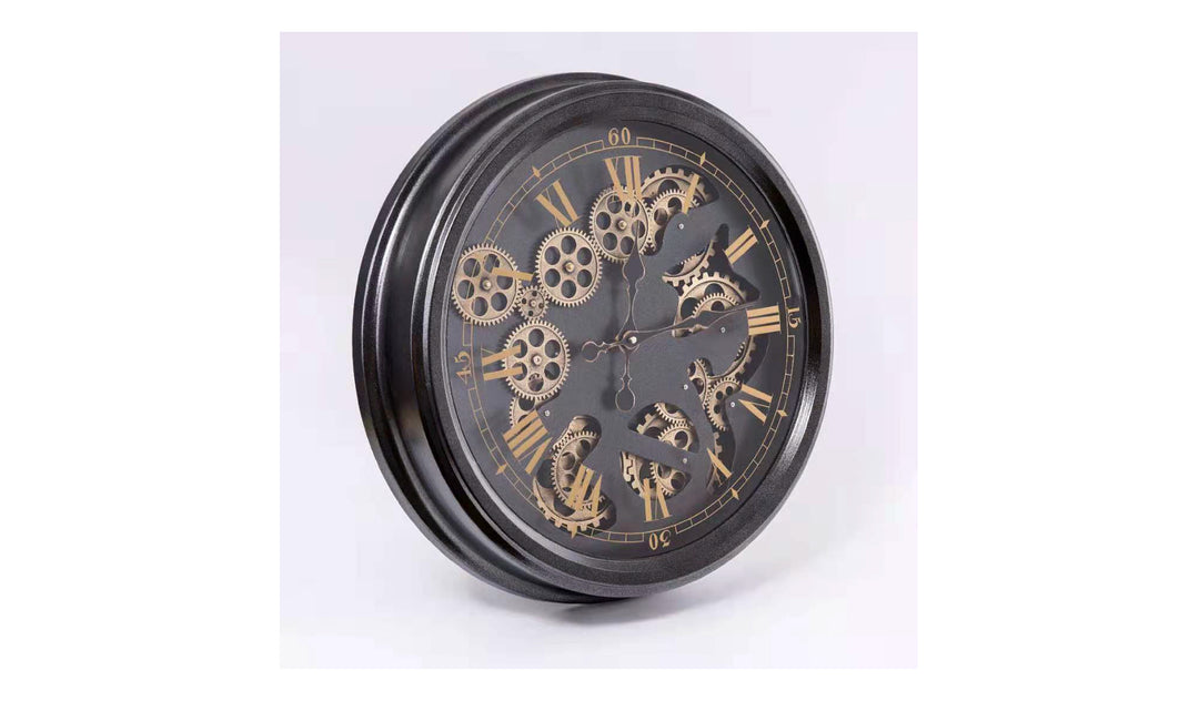 Vintage Moving Cogs Wall Clock