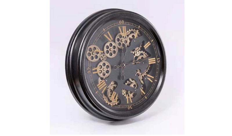 Vintage Moving Cogs Wall Clock