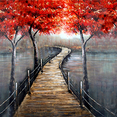 foggy-road-red-leaves-canvas-painting-1