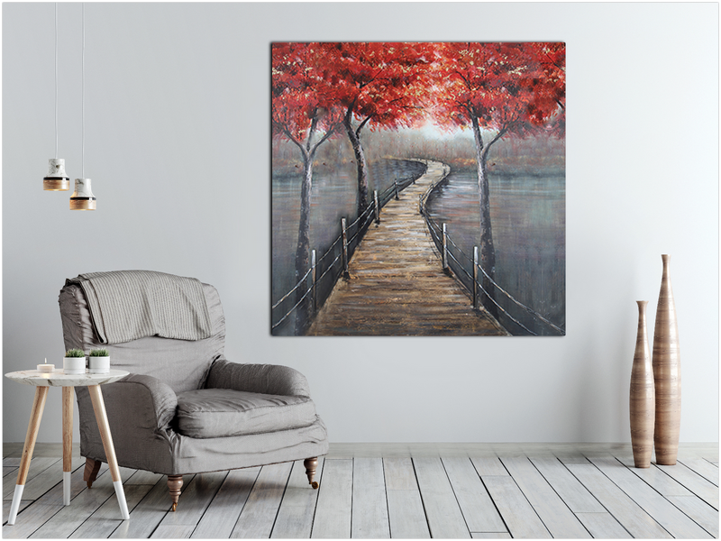 foggy-road-red-leaves-canvas-painting-2